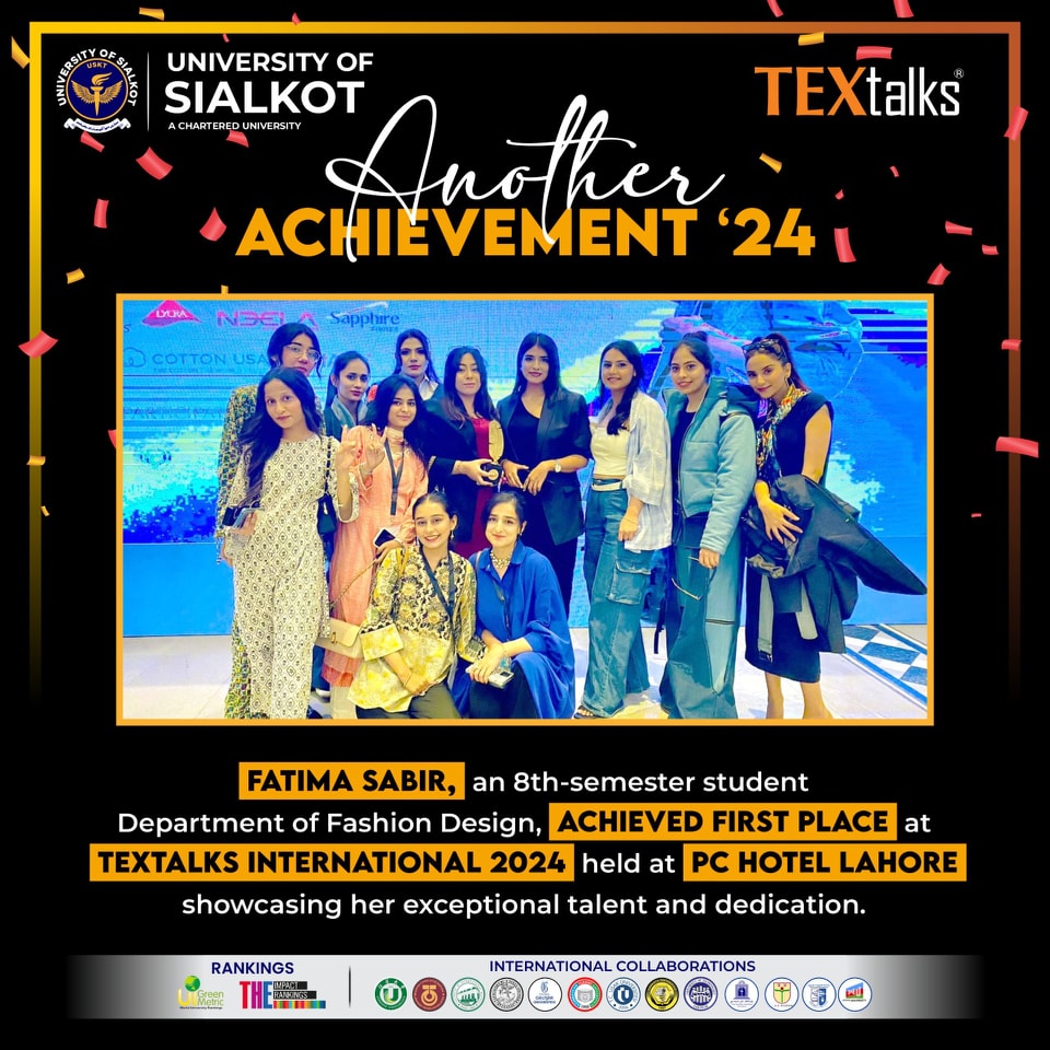 University of Sialkot Secures 1st Position at TexTalks 2024 